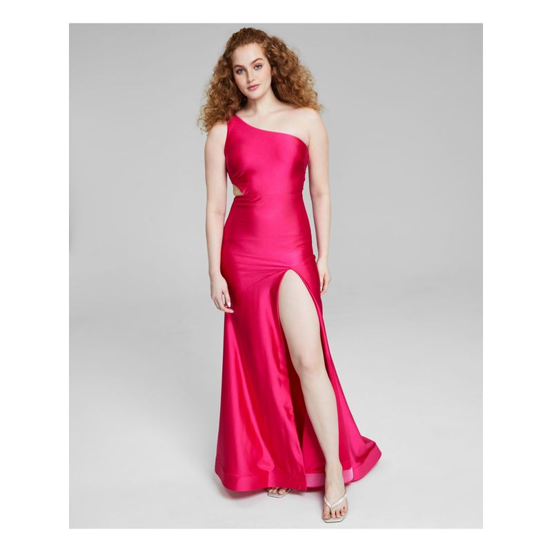 Blondie Nites Womens Lined Satin Sleeveless Full-Length Evening Gown Dress
